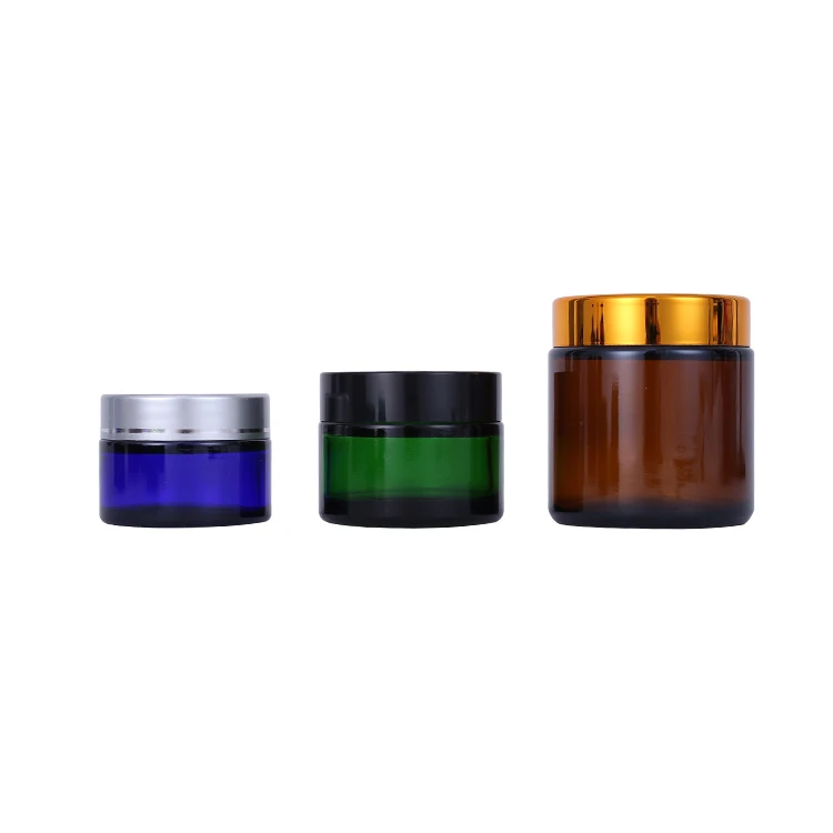 Custom logo Size Wholesaler Empty clear Glass Cosmetic Jars 120g 4oz Glass Cream Jars with Plastic Cap