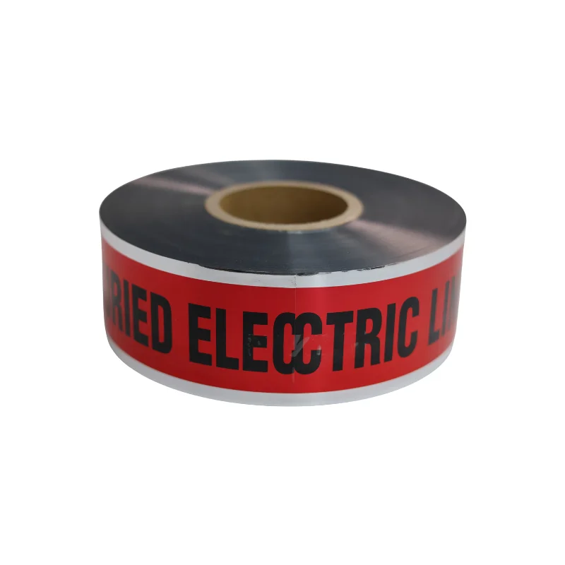 Underground Detectable Aluminium Foil Barrier Electric Cable Warning Tape Caution Type Product
