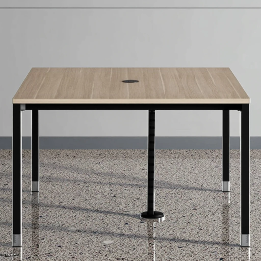 Professional Conference Desk with Integrated Power Outlet and Steel Frame for Modern Office Boardroom 5
