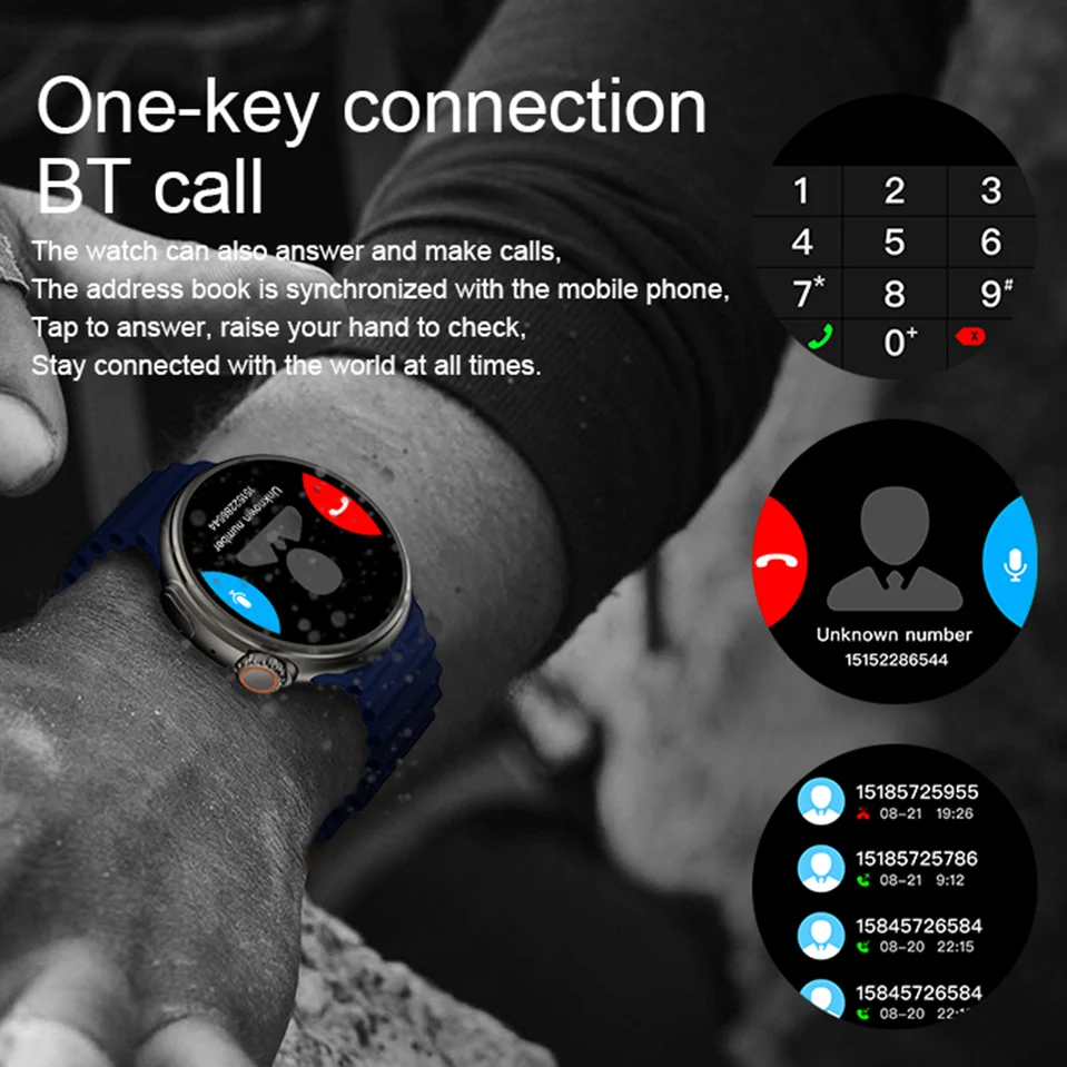 Z13 Round Smart Watch Ultra 9 BT Phone Call Sports SmartWatch Wireless Charger Infinite Screen Sport Smart Bracelet NFC GPS Z78