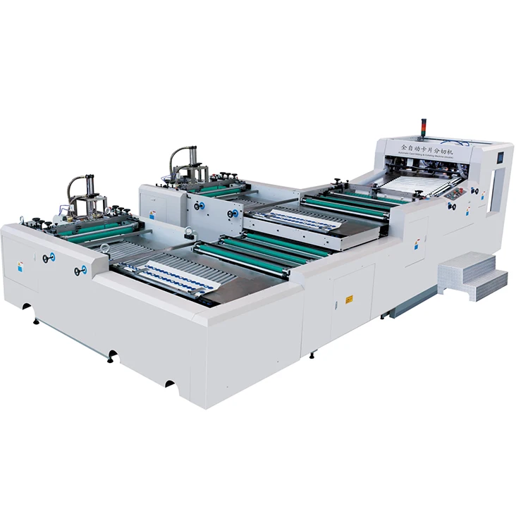 Automatic Poker Cutting Collating Corner Rounding Making Playing Card Slitting Machine