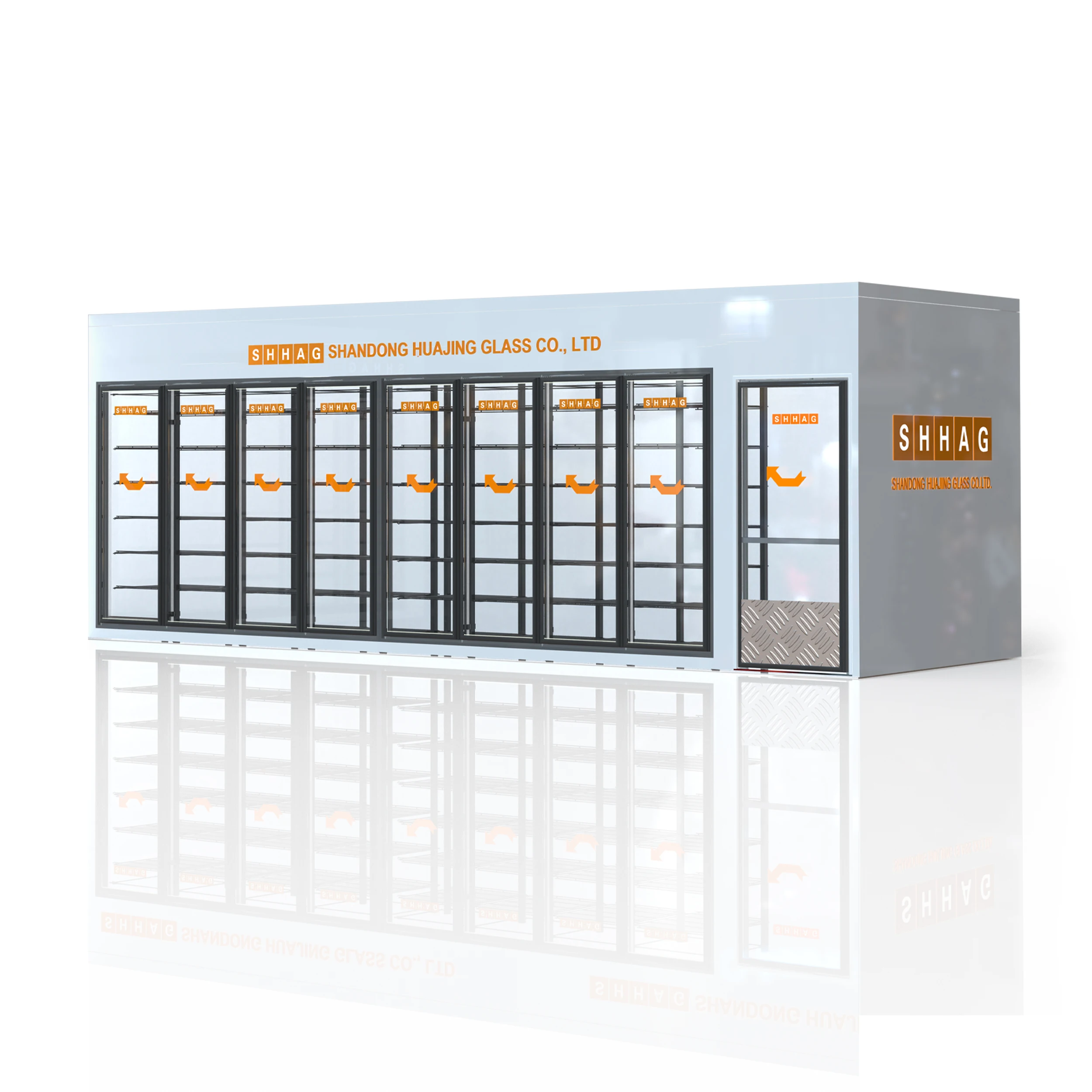 Commercial Glass Door Beverage Cooler Walk In Freezer for Sale