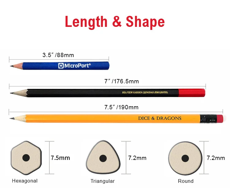 High quality pre-sharpened basswood pencil hb pencil lead custom logo promotional gifts hb wood pencils in stock