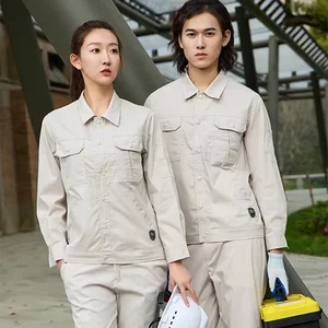 Elastic Anti-static Workwear Uniform Workshop Maintenance Breathable Worker Driver Jacket Pants Long Sleeved Suit Work Uniform