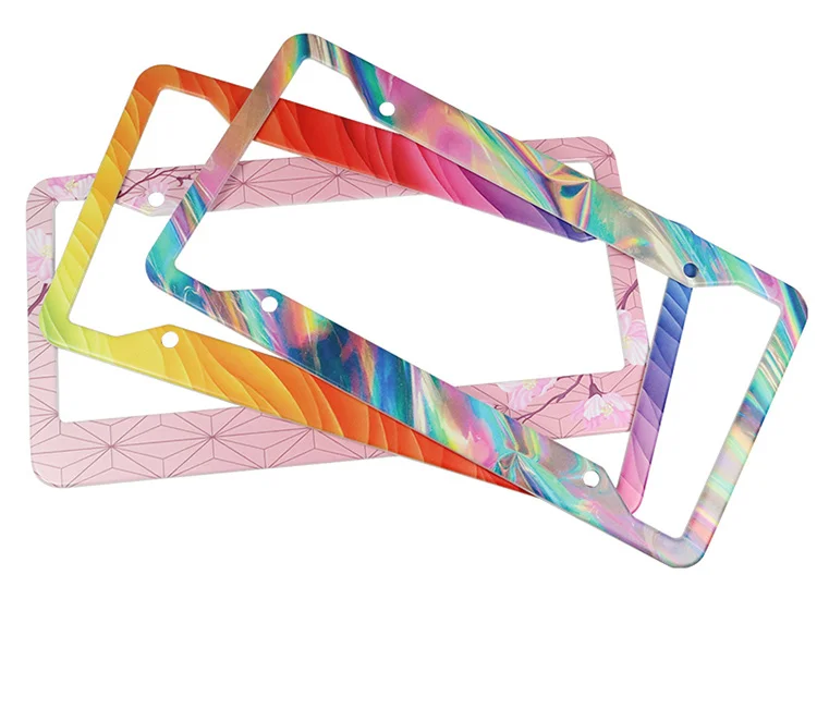 Custom Design Car Accessories 2024 Colorful License Plate Frame for USA Christmas Design factory