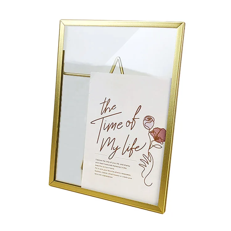 Metal Double Folding Glass Photo Frame 4x6 For Home Decor Buy Glass