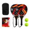 Black and red double racket double ball set