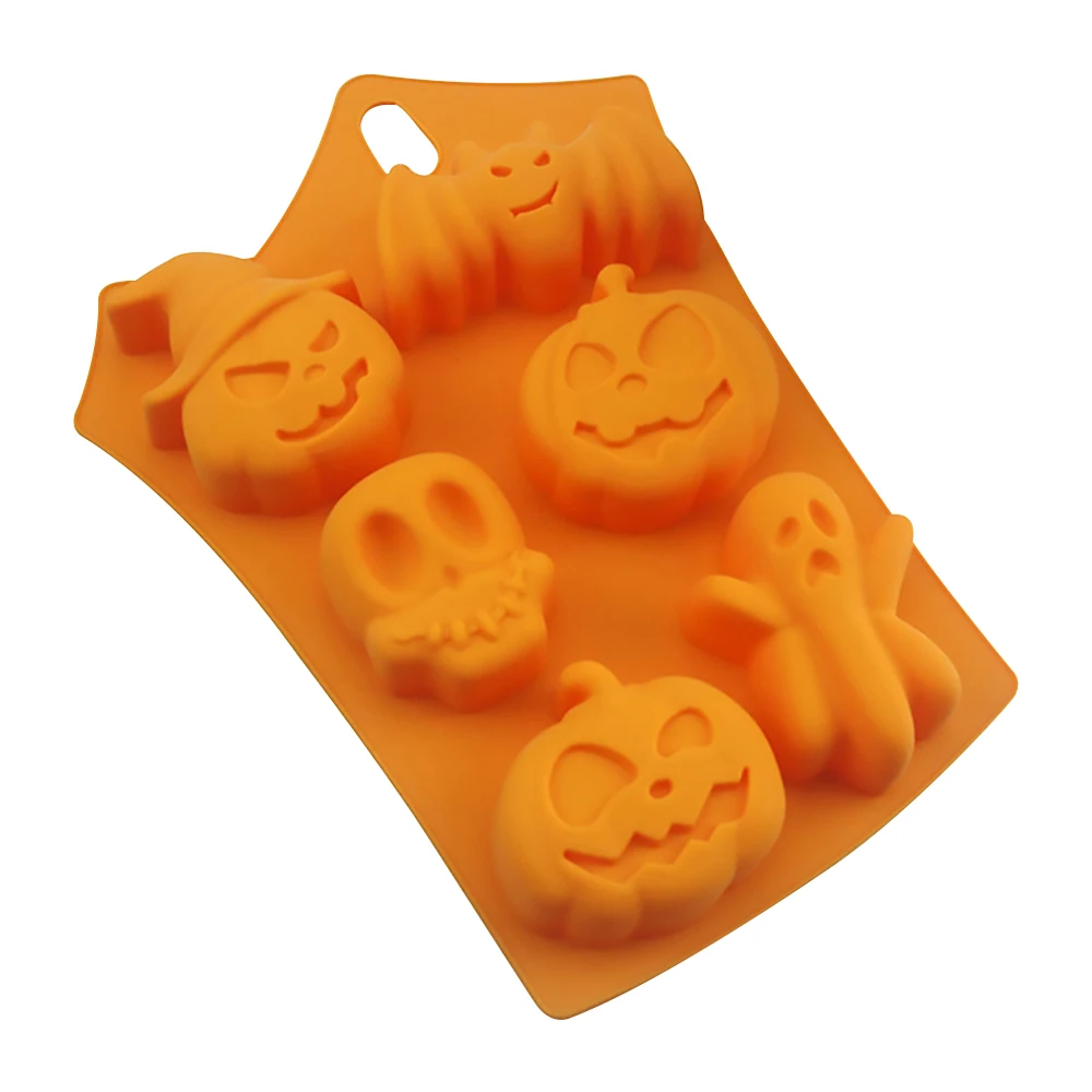 Halloween Candy Mold, 4 Pack Chocolate Molds Silicone Molds with Pumpkin,  Ghost,Halloween Mold for Making Chocolate/Biscuit/Gummy/Cookie/Jelly