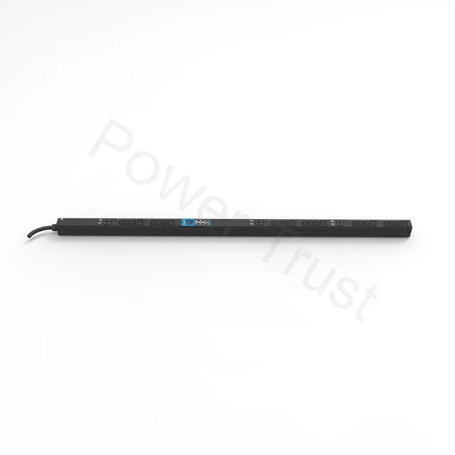 PowerTrust 0U Smart PDU Metered by Outlet 3phase 32A 24way 18xC13+6xC19 with 6 Circuit Breaker Power Distribution Unit
