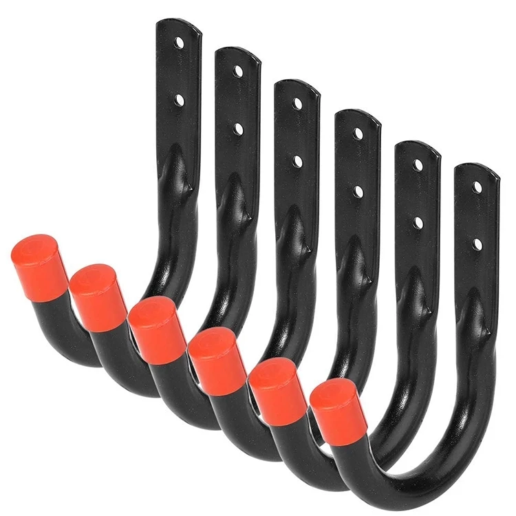 Convenient Kitchen Mop Storage Rack With Hooks and Towel Bar