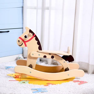 Classical Toy Hot Sale Wooden Riding Horse Rocking Chair for Children Living Room Furniture Rocking Animal Toys