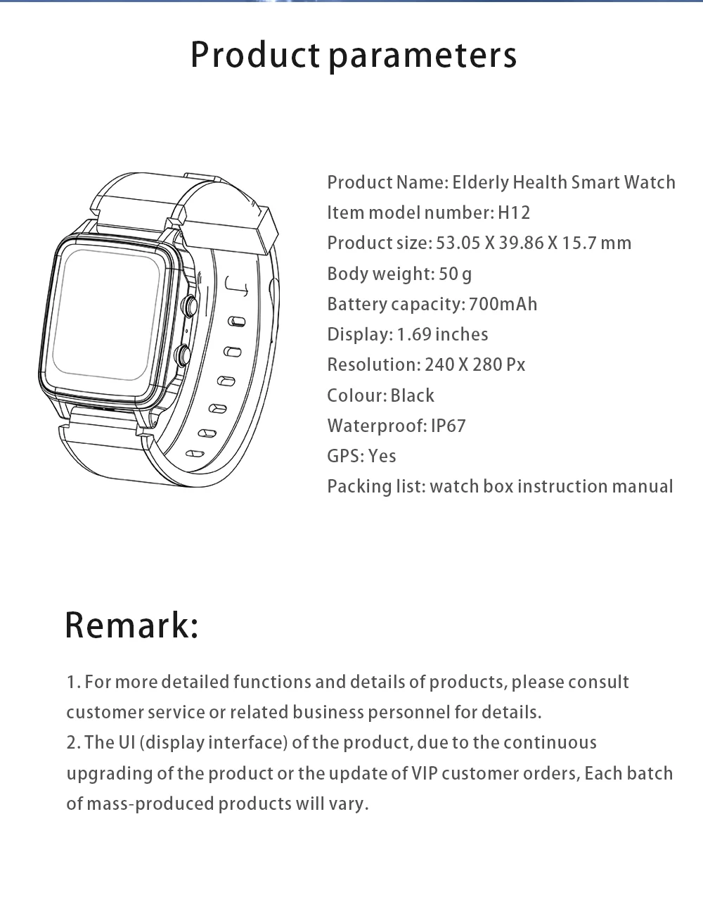 Smart health watch discount instructions