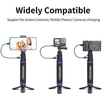 KingMa-GP01 10000mAH Power Bank Battery Hand Grip Selfie Stick for GoPro Hero10 9 8 7 6 5 Phone DSLR Camera 20W PD/QC Charger detail image