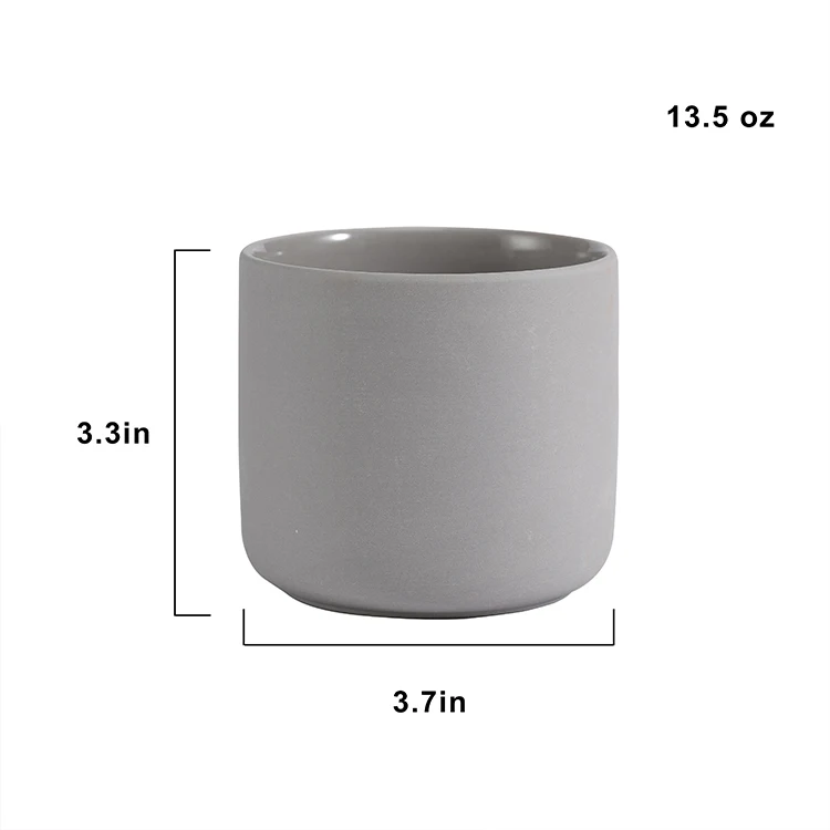 Matte Black Wholesale Empty Fine Goods Home Decor Ceramic Unique Candle