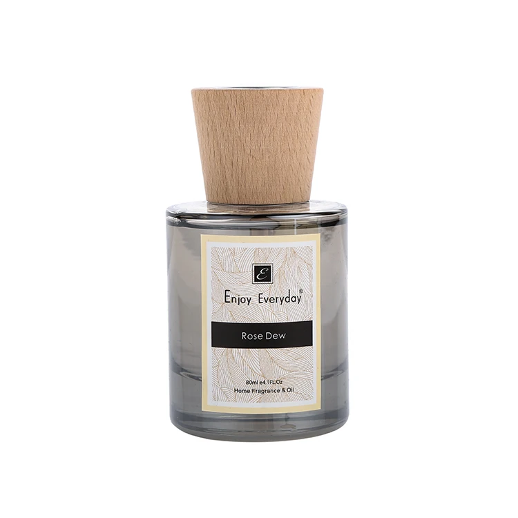 product wholesale private label home air freshener high quality glass bottle with wooden cap reed diffuser for home decor-2