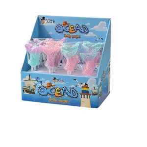 Custom Children's Day Mermaid Tail Lollipop Creative Candy with Transparent Hard Candy Snack Sweet Flavor Ingredients Sugar