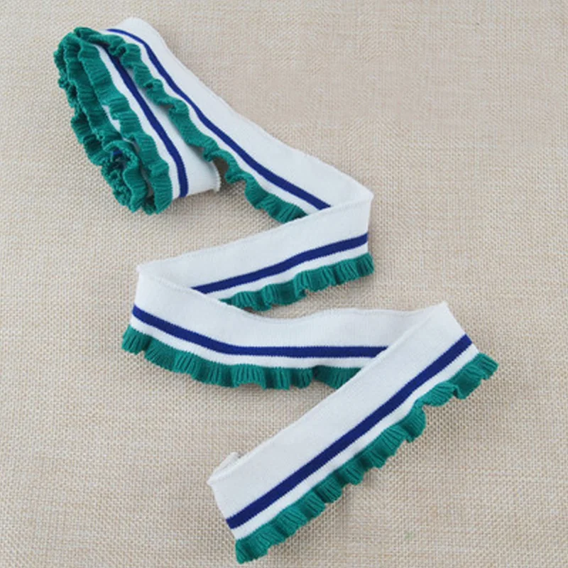 
Футболка с круглым вырезом, гофрированные ребристые манжеты, ткань для украшения одежды «сделай сам» 