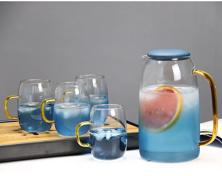 Buy Wholesale China 1 Gallon Borosilicate Heat Resistant Glass Water Tea  Jar Pitcher Jug With Handle And Cork Lid & Glass Pitcher With Cork at USD 2