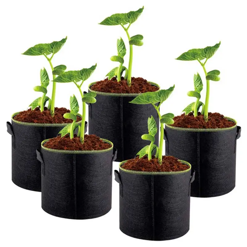 plant grow bags non-woven fabric aeration pots with handle root