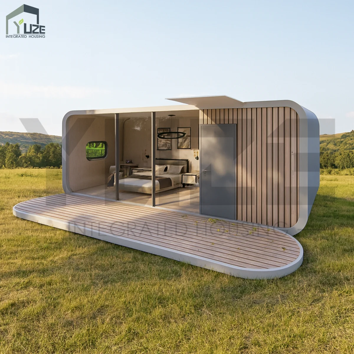 Eco Friendly Portable Apple Cabin Houses Designed for Camping Tourism Ventures