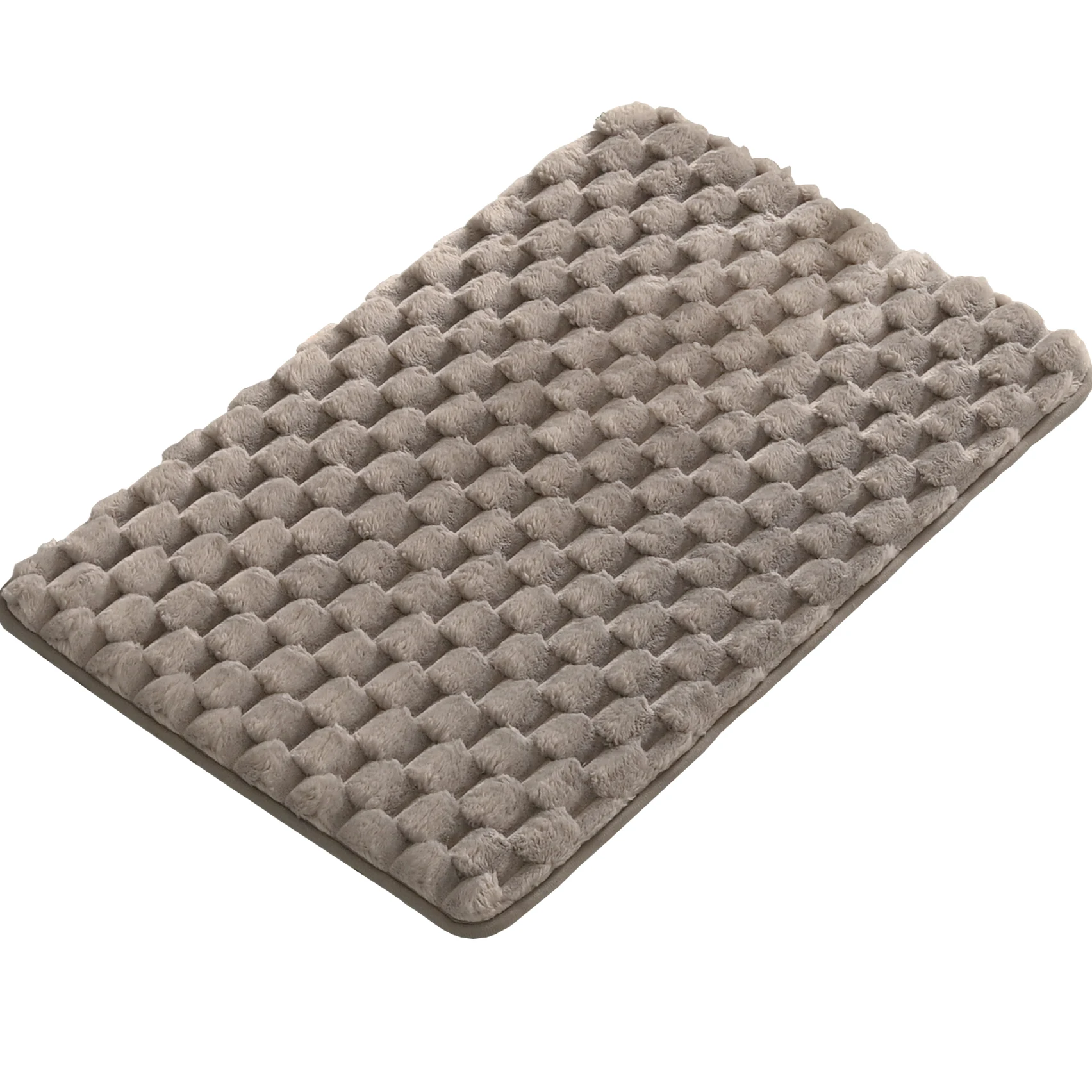 fish scale 3cm  absorbent non-slip Conical pattern quick dry bath mat floor mat PVC bottom memory foam flannel household mat