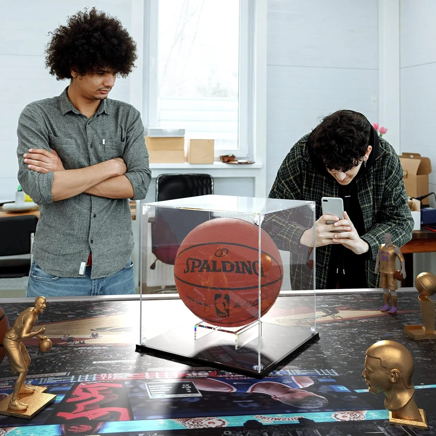 Présentoir Acrylique Pour Ballon De Football - Vitrine Murale Anti-Poussière Pour Collectionneurs, Rugby Et Souvenirs
