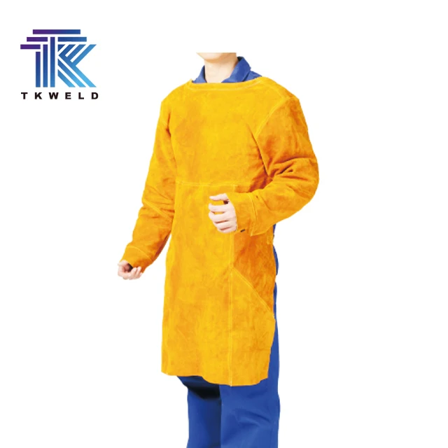 TKweld Customer Large XXXXL Size Leather Welding Uniform Heat Resistant Safety Clothing Welding Work Clothes