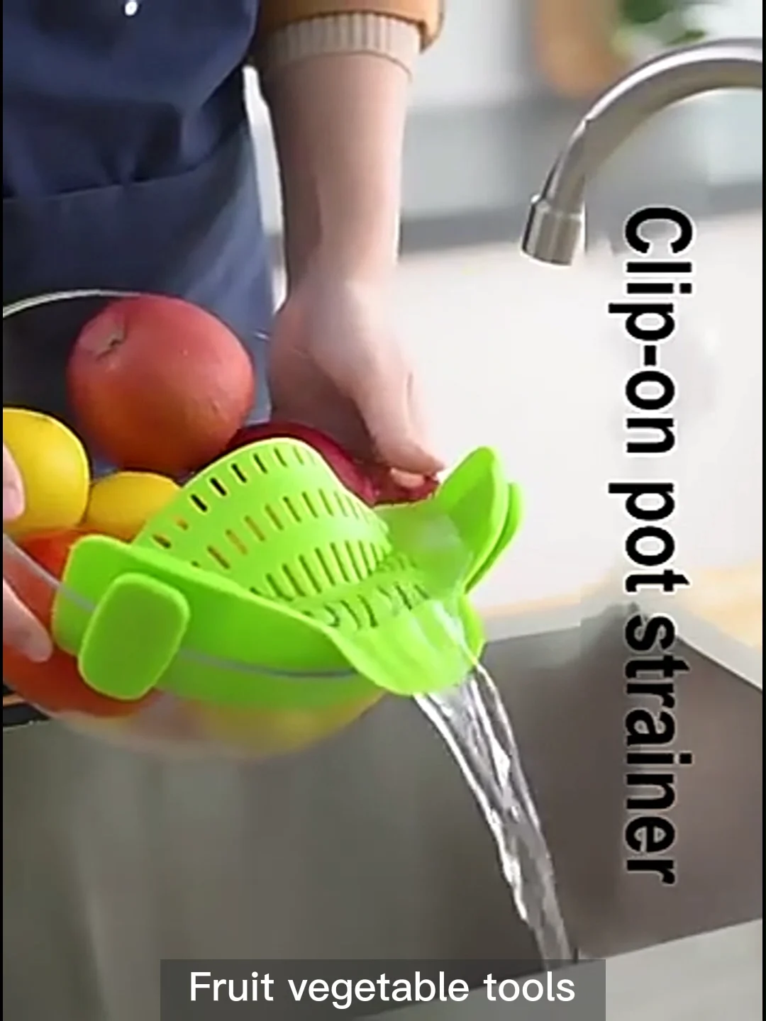 Silicone Drain Fruit Tool Pot Edge Water Filter Foldable Soup Funnel