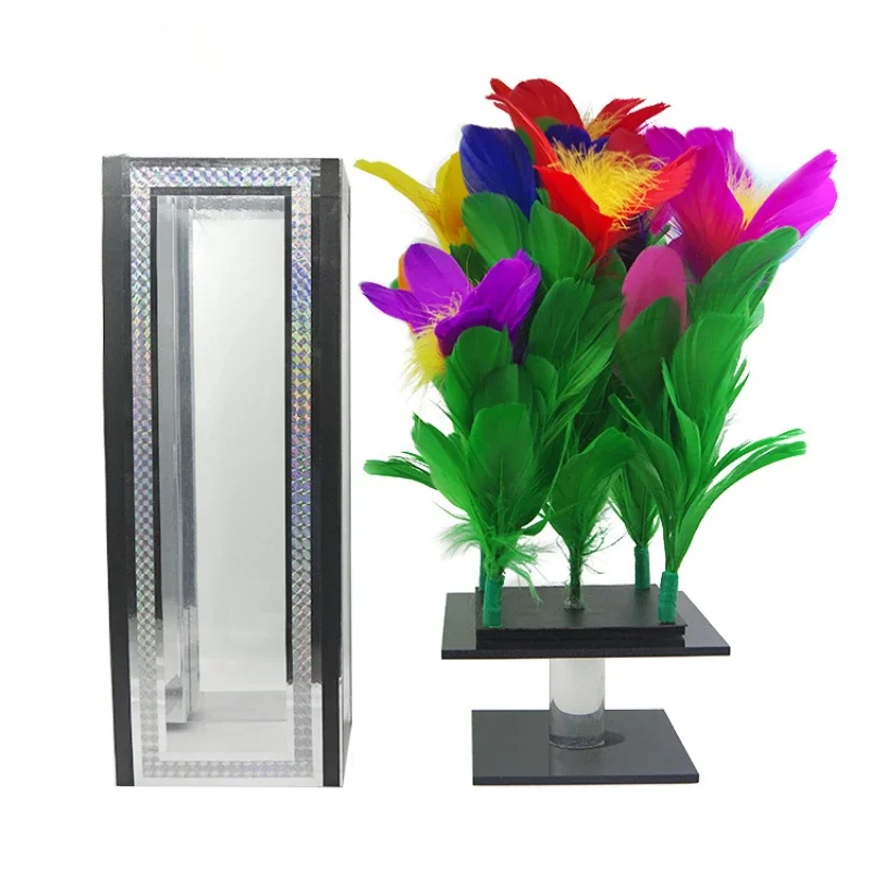 Transparent Box Transformation Flower Magic Prop Empty Box Flower ...