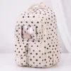 Cream with Black Print