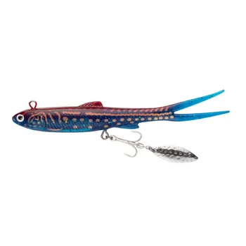 Cheery Fork Tail Lead Head Jig Lure with Spinner Blades and Treble Hooks for Bass Fishing – Metal Jig – view 3