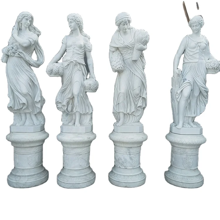 Patung Dewi Empat Musim Patung Batu Moden Garansi 1 Tahun Hiasan Rumah & Taman
