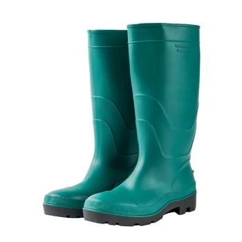 Agricultural Green Pvc Wellington Safety Rain Boots With Steel