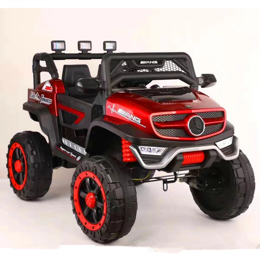 Scale-Model Realistic Children's Electric Ride-On Four-Wheel Off-Road Metal Car with Remote Control Rocking Function Toy