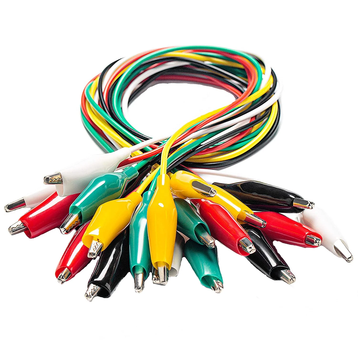 Крокодил Зажимы типа «крокодил» тест кабель набор поводков 10 штук и карточка с 5 видов цветов для схема подключения электроизмерительные