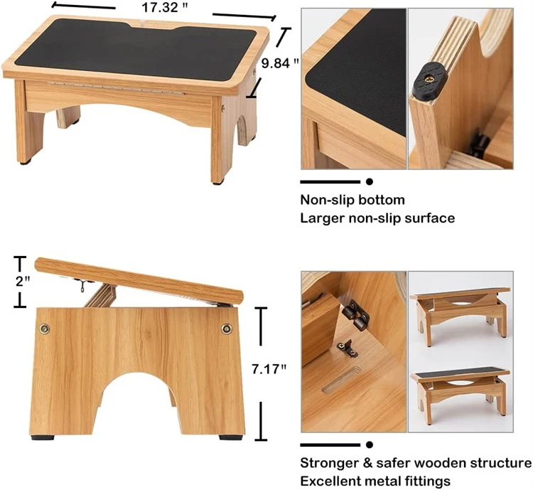 Incline Ergonomic Foot Stool Relieves Swelling One Step Stool With Non ...