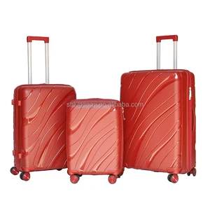 Large Capacity 20/24/28inch Customized PP Luggage Set Lightweight Suitcase Long Distance Travel Zipper Hard Shell Trolley Case