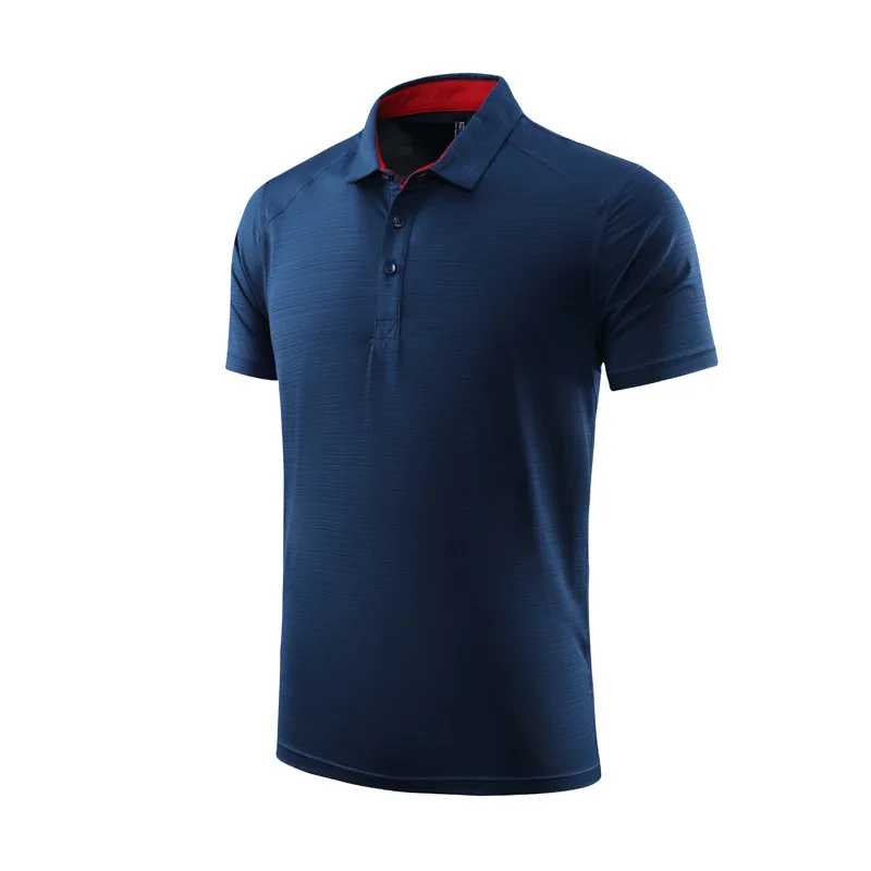 Custom Logo Men Sports Quick Dry Golf Polo Shirts Polyester Spandex ...