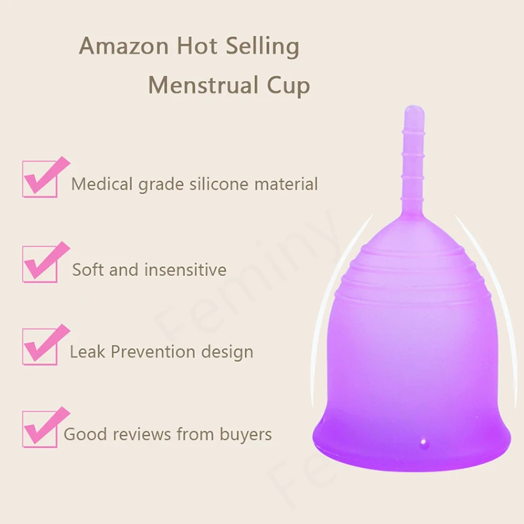 Iso 13485 100 Medical Grade Silicone Menstrual Cup Customizable Wholesale Menstruation Cup Set 0193