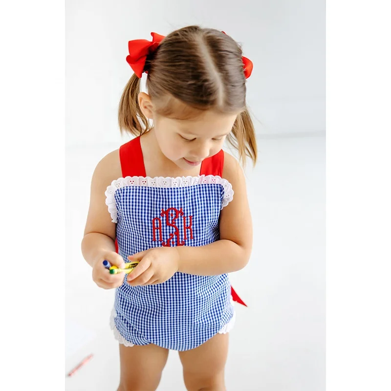 Baby Kids Girls Smocked Brooke Bubble New River Nautical Stripe With