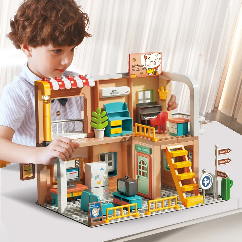 FEELO2024 151pcs Villa Building Blocks Dream Castle Toys