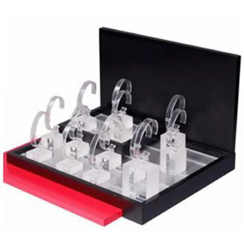 Luxury Custom Plexiglass Wrist Watch Window Set Rack Acrylic Watch Display Show Stand Benshidisplay