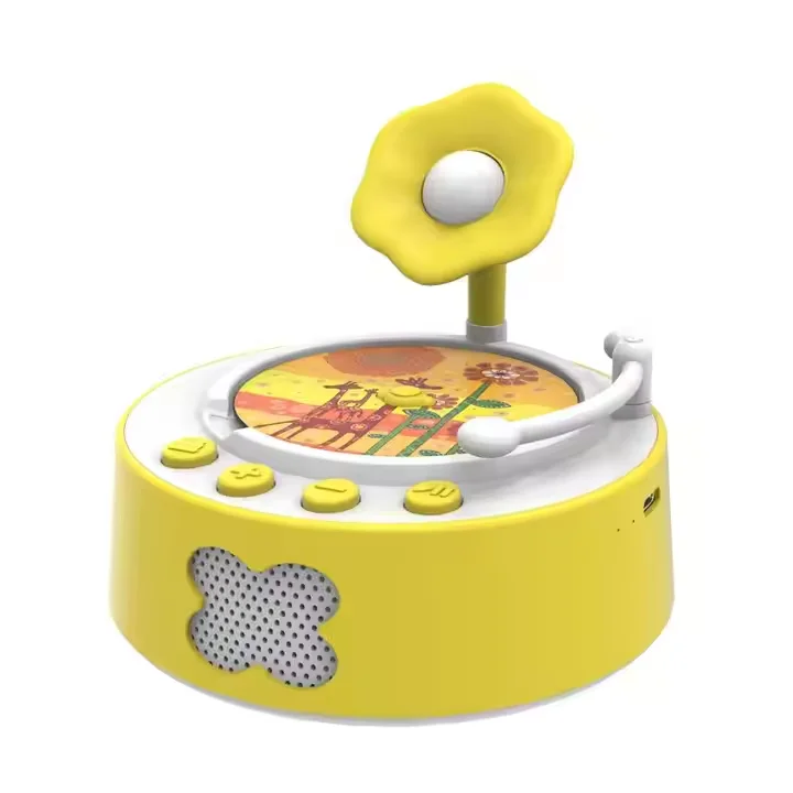 Phonograph Record Player Turntable with Horn Musical Story Machines Gramophone Toy