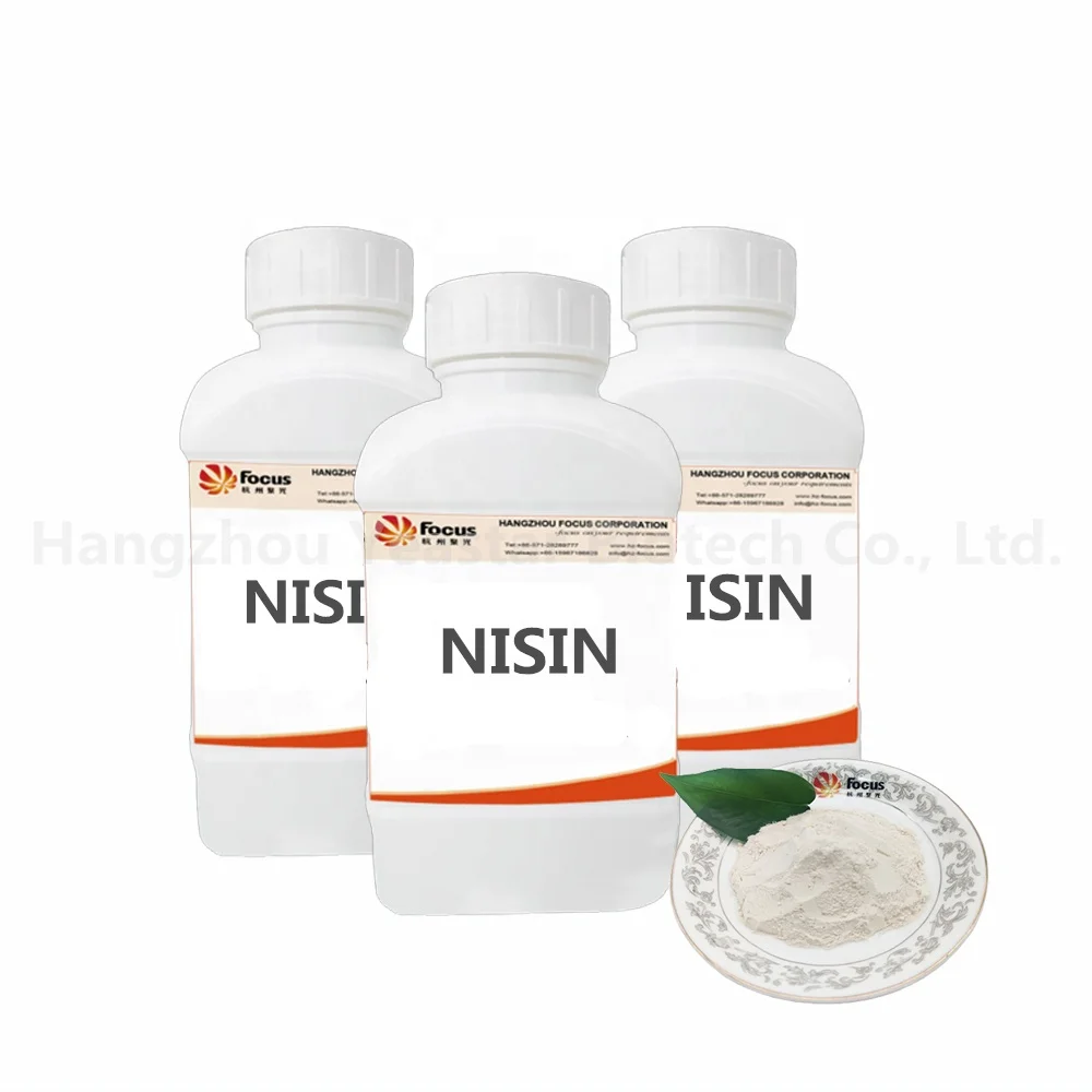 Food Grade Nisin E234 1000 IU/mg HALAL Certified Preservative Off-white Crystalline Powder 24 Month Shelf Life No Additives Food