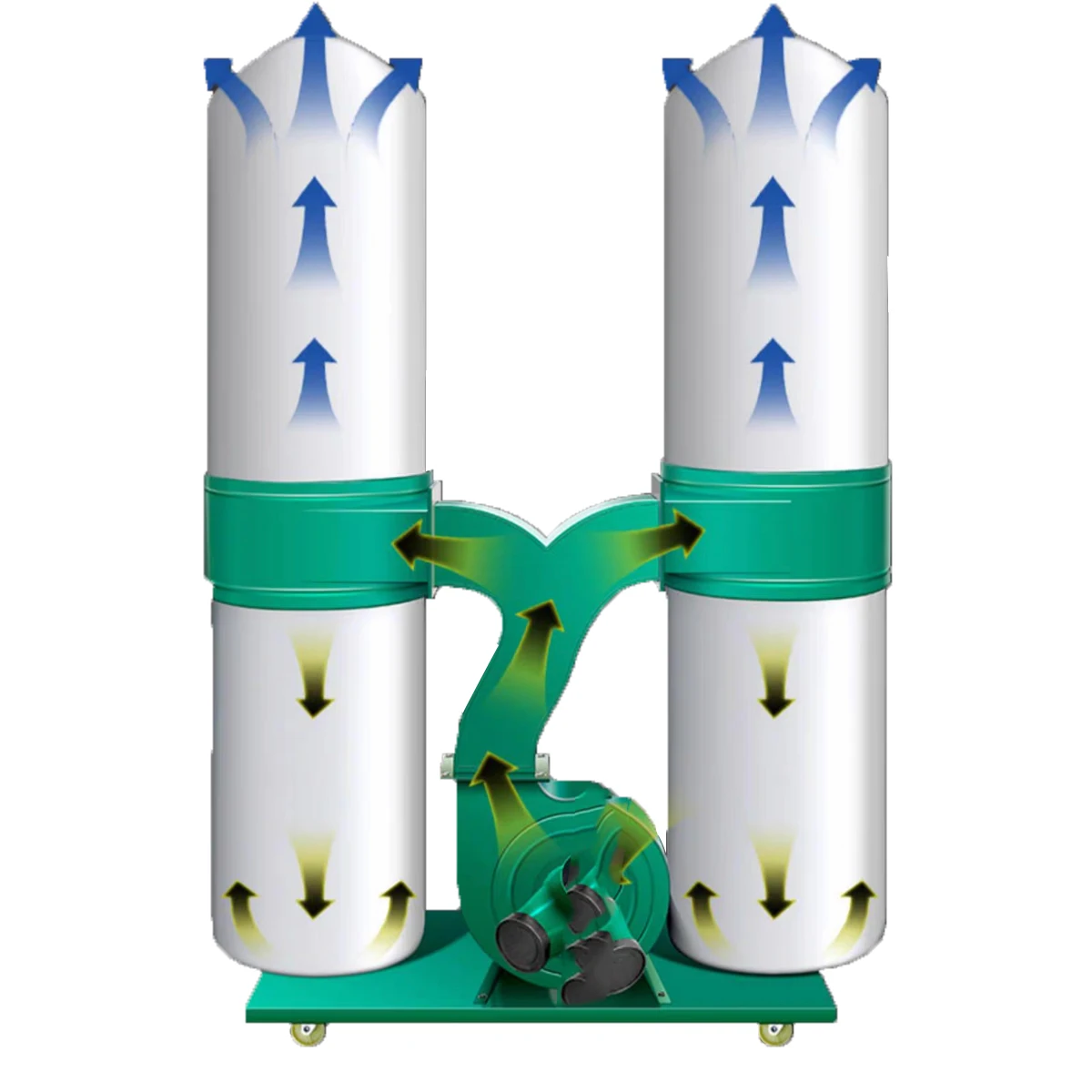 Машина Shandong, лидер продаж, деревообрабатывающая 220 В/380 В, двойные мешки, пылесборник для фрезерного станка с ЧПУ, гравировка деталей