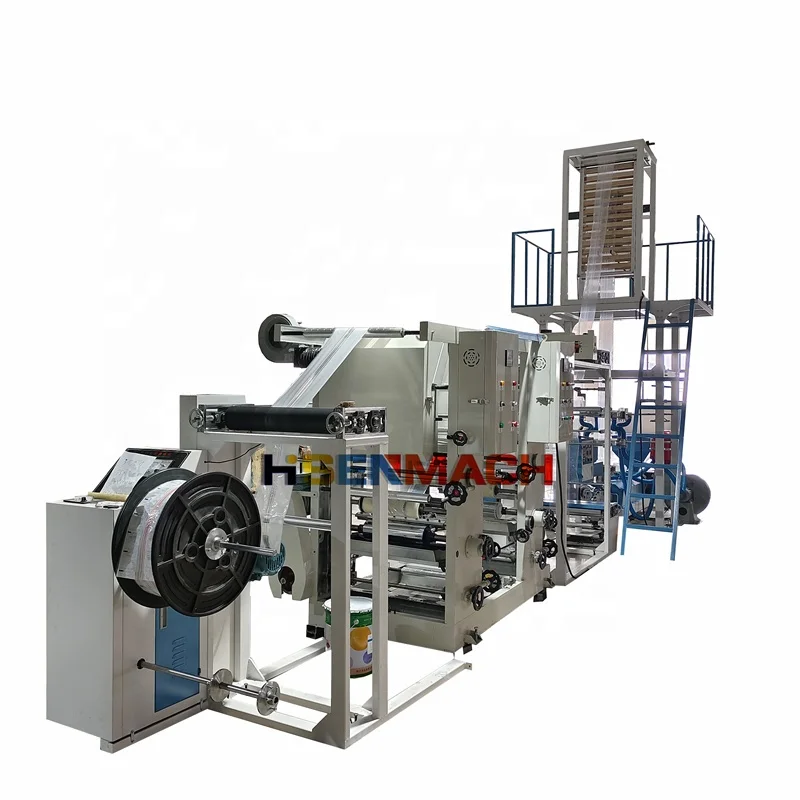 High Speed Two Color Gravure Plastic Tube Ziplock Bag Extruder Film Blowing Machine and Print Machine
