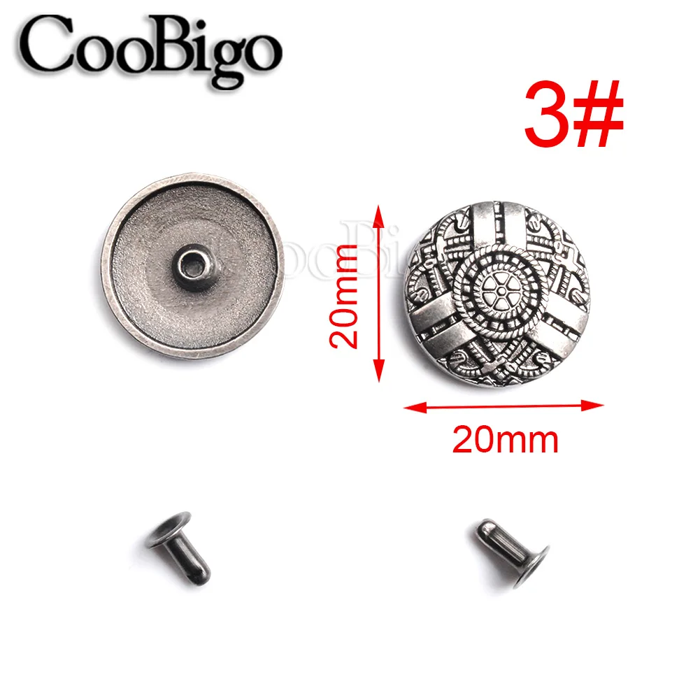 Металлические заклепки шпильки пуговицы кожаные сумки одежда обувь браслет сделай сам ремесло Декор аксессуары цветочный щит Орел