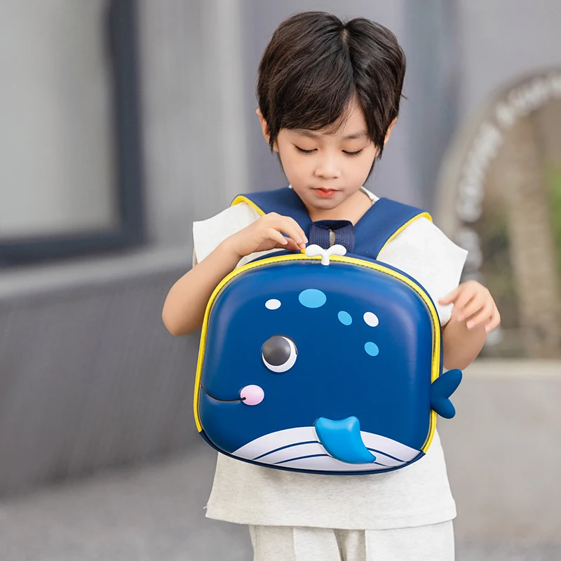 Wholesale Kids Hard Shell Backpack Cute 3D Dolphin