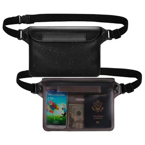 Custom Logo Waterproof  Beach Swimming Fanny Pack Strap Pouch Belt Waist Bag for Phone Passport Wallet Purse