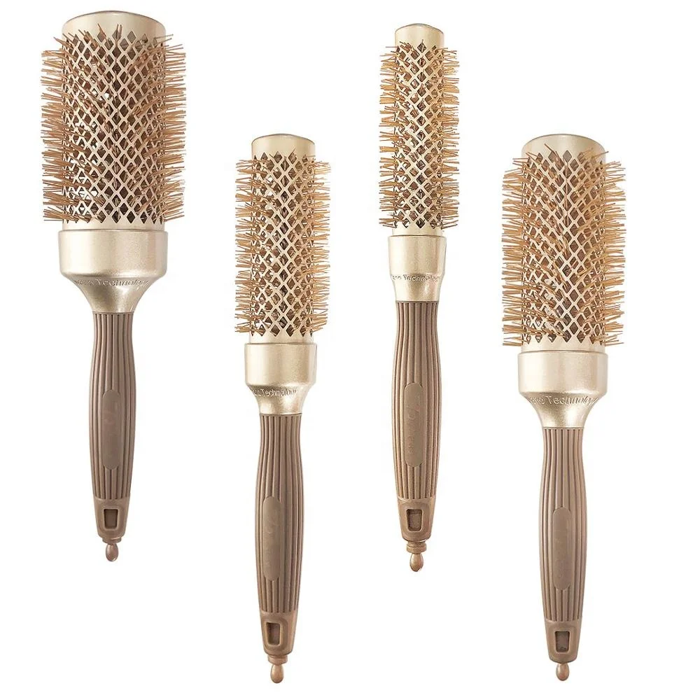 Wholesale Salon Use Nano Thermal Drying Styling Ionic Tech Ceramic Round Hair Brush